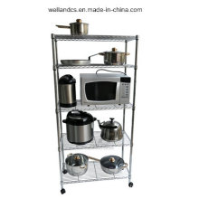 Chrome Adjustable Sturdy Wire Kitchen Shelving Rack (LD7535180A5CW)